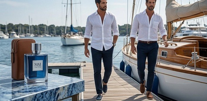 Taste num veleiro, de camisa branca